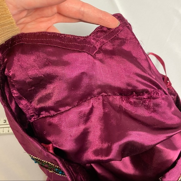 Vintage Tibi XS Silk Beaded Dress Purple AS-IS - Picture 15 of 16